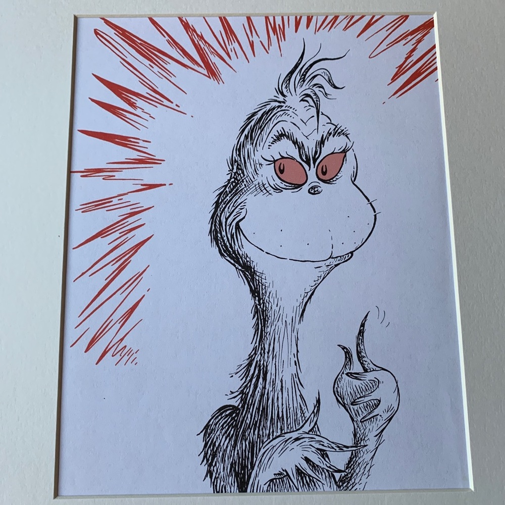 "DR.SEUSS" GIESEL PRINT 8x11" matted 11x14" NWOT